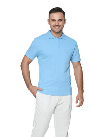 Oppland Erkek Polo Yaka Marka Arma Cepli Kısa Kollu Rahat Tam Kalıp Premium Pamuklu Kumaş T-Shirt
