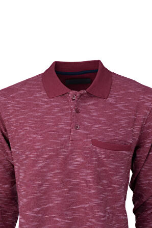 Oppland Erkek Kışlık Polo Yaka Kazak Pamuklu Örme Klasik Kırçıllı Selanik Düğmeli Fleto Cepli Rahat