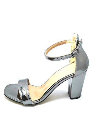 191205 Platin Rugan Kadın Tek Bant Abiye Ayakkabı