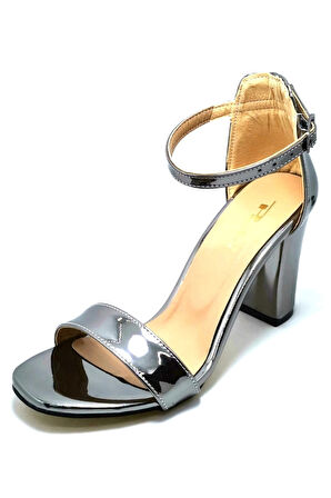 191205 Platin Rugan Kadın Tek Bant Abiye Ayakkabı