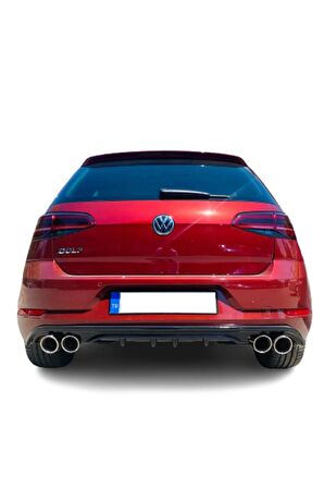 Volkswagen Golf 7,5 (2017-2019) Ps  Uyumlu Style Arka Tampon - Difüzör (plastik)