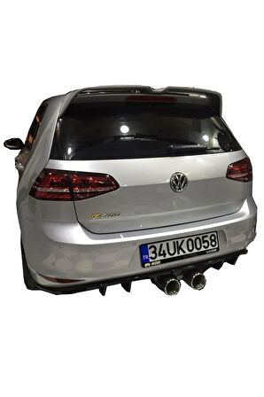 Volkswagen Golf 7,5 (2017-2019) Ps  Uyumlu Style Arka Tampon - Difüzör (plastik)