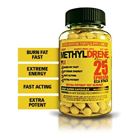 Cloma pharma Methyldrene Fat burner yağ yakıcı ECA stack 100 caps