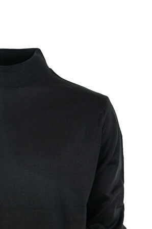 Oppland Erkek Uzun Kollu Yarım Balıkçı Yaka Klasik Model Rahat Kesim ince Yünlü Dokuma Kazak