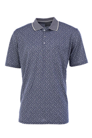 Oppland Erkek T-shirt Yazlık Cepli Kısa Kollu Modern Jakarlı Karelli Model Rahat Kesim Pamuklu Kumaş