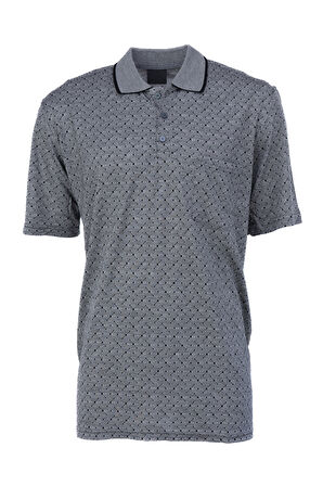 Oppland Erkek T-shirt Yazlık Cepli Kısa Kollu Modern Jakarlı Karelli Model Rahat Kesim Pamuklu Kumaş