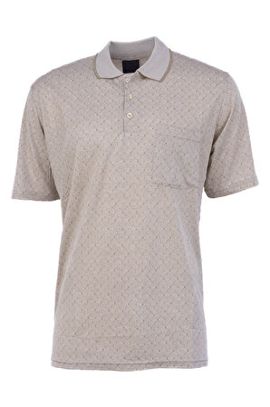 Oppland Erkek T-shirt Yazlık Cepli Kısa Kollu Modern Jakarlı Karelli Model Rahat Kesim Pamuklu Kumaş