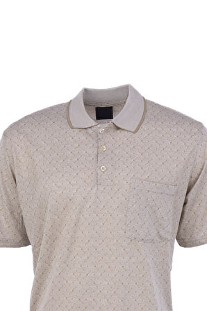 Oppland Erkek T-shirt Yazlık Cepli Kısa Kollu Modern Jakarlı Karelli Model Rahat Kesim Pamuklu Kumaş