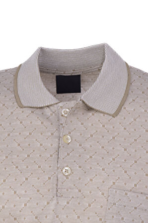 Oppland Erkek T-shirt Yazlık Cepli Kısa Kollu Modern Jakarlı Karelli Model Rahat Kesim Pamuklu Kumaş