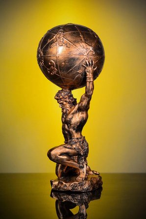 Yunan Tanrısı Atlas Büyük Boy Bronz Heykel Biblo