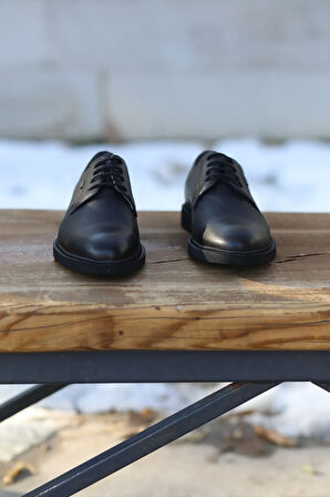 Erkek Yazlık Klasik Kundura Hakiki Deri  Faylon Taban Bağcıklı