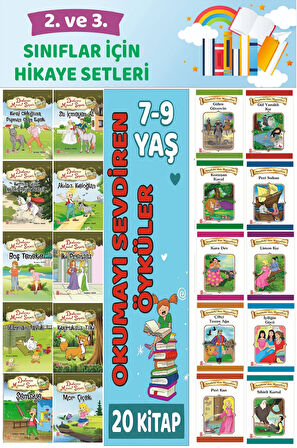 2.ve 3.Sınıflar İçin Okuma Alışkanlığı Kazandıran Mükemmel 20 li  Hikaye Seti 5