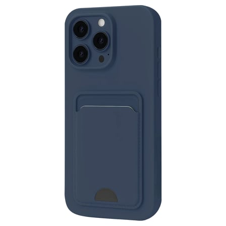 Apple iPhone 16 Plus Kılıf Kelvin Kartvizitli Silikon - Lacivert
