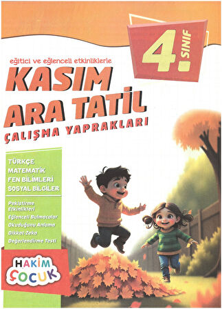 4.Sınıf Eğitici ve Eğlenceli Etkinliklerle Kasım Ara Tatil Çalışma Yaprakları