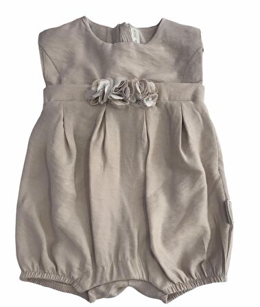 Babydoll Tulum Kahverengi Çiçekli