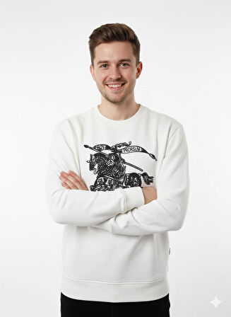 Oppland Erkek Sweatshirt Regular Fit Pamuklu Kumaş iki iplik OPES26BURMOD13