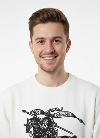 Oppland Erkek Sweatshirt Regular Fit Pamuklu Kumaş iki iplik OPES26BURMOD13