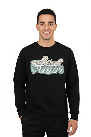 Oppland Erkek Sweatshirt Regular Fit Pamuklu Kumaş iki iplik Baskılı OPES26AMRMOD15