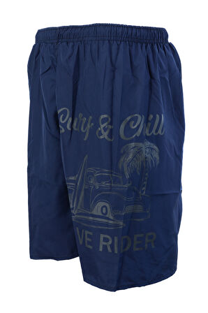 Oppland Erkek Deniz Havuz Şortu Sportif Baskılı Beli Lastikli Bağcıklı Cepli SuTutmayan Rahat Hafif