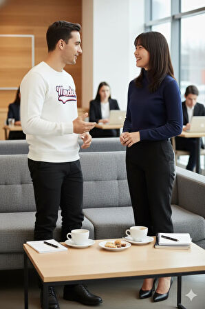 Oppland Erkek Sweatshirt Regular Fit Pamuklu Kumaş iki iplik OPES26MNCMOD13