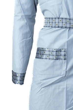 Oppland Erkek Şık Klasik Model Röpteşambır Premium Poplin Kumaş Faysal Model Cepli Rob Beli Kuşaklı