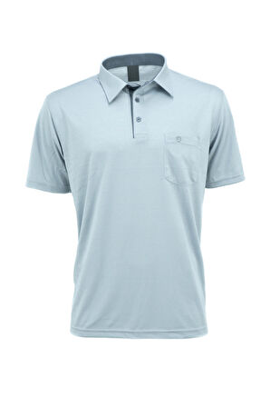 Oppland Erkek Gömlek Yaka Cepli Kısa Kollu Normal Kesim Tam Kalıp Premium Pamuklu Kumaş T-shirt