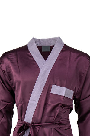 Oppland Erkek Şık Klasik Model Röpteşambır Premium Poplin Kumaş Lecco Model Cepli Rob Beli Kuşaklı