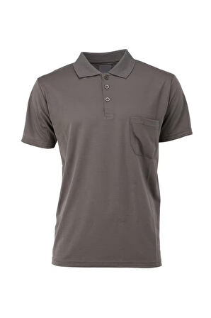 Oppland Erkek Polo Yaka Marka Arma Cepli Kısa Kollu Düz Renk Tam Kalıp Premium Pamuklu Kumaş T-Shirt
