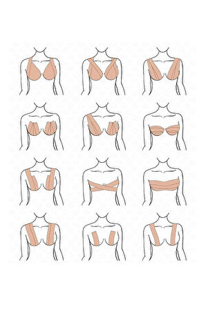 LitaeTrend Toparlayıcı ve Şekillendirici Göğüs Bandı Tere ve Suya Dayanıklı Hassas Ciltlere Uygun