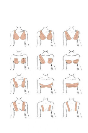 LitaeTrend Toparlayıcı Göğüs Bandı Şekillendirici Ten Rengine Uygun Esnek Hassas Ciltlere Uygun