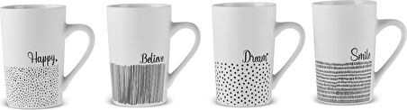 Karaca Vibes Kupa 4'lü Mug 160 ml