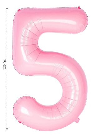 Folyo Balon 5 Rakamı Helyum Balon 76 cm