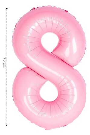 Folyo Balon 8 Rakamı Helyum Balon 76 cm