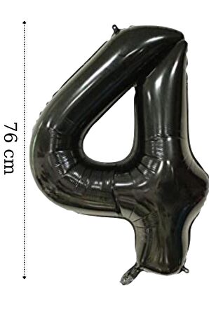 Folyo Balon 4 Rakamı Helyum Balon 76 cm