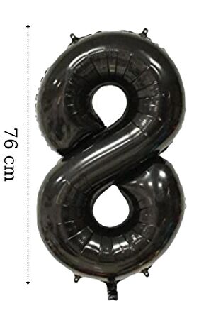Folyo Balon 8 Rakamı Helyum Balon 76 cm
