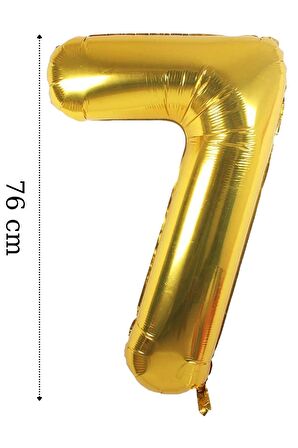 Folyo Balon 7 Rakamı Helyum Balon 76 cm