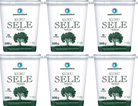 Marmarabirlik Kuru Sele 321-350 KB XS Siyah Zeytin Kutu 6 x 800 G