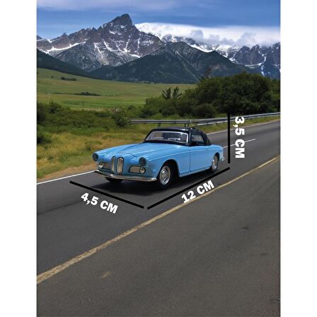 Nostaljik Metal Çek Bırak Araba Mavi Kapılar Açılır ( 1/36 Ölçek ) Mod:2