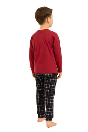 Arnetta Erkek Çocuk Bordo Pijama Takımı 3820-G 