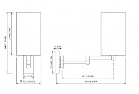 Quick Marine Lighting aplik. Model  DOMITILLA 12-25 Kromaj