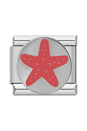 Pembe Deniz Yıldızı Çelik İtalyan Charm