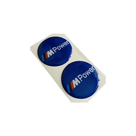 Mpower Damla Etiket Sticker 5x5cm 2'Li Lacivert