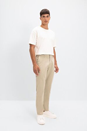 DeFacto Chino Kanvas Pantolon Tapered Fit Normal Kesim Cepli C9443AX24AUBG748