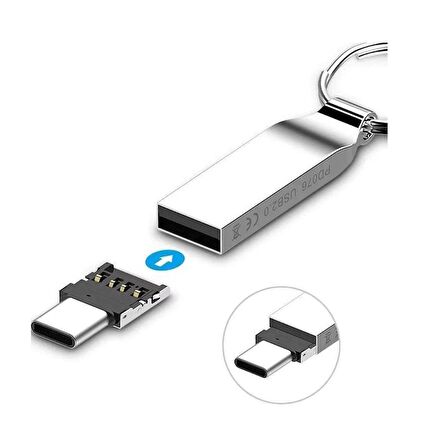Type C To Usb Çevirici Mini Dönüştürücü Adaptör