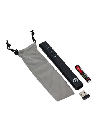 HP SS10 Lazer Sunum Kumandası Wireless Presentation Remote Kılıf+Pil Kutu İçeriği