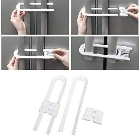 Evyora® Bebek Çocuk Çekmece ve Dolap Koruma Raylı Güvenlik Sistemi Emniyet Kilidi