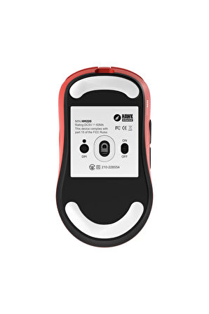 Hawk Gaming HM220K 1K Hz 12000 DPI Tri-Mode Kablosuz/Bluetooth Kırmızı Gaming Mouse