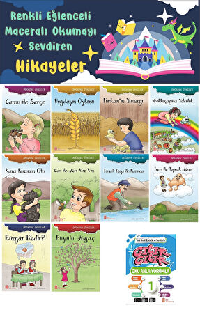 1.Sınıf Oku Anla Yorumla - Renkli Eğlenceli Maceralı Okumayı Sevdiren Hikaye Seti 9 (16 Sayfa)