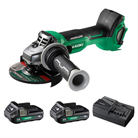 Hikoki G1813DA-2.0 18V/2.0Ah 125mm Kömürsüz Akülü Avuç Taşlama 