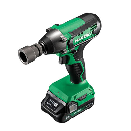 Hikoki WR18DF-2.0 18V/2.0Ah 220Nm 1/2" Çift Akülü Şarjlı Darbeli Somun Sıkma